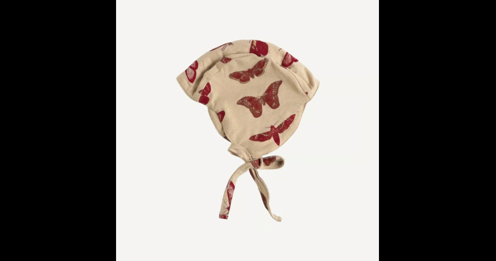 NWT Kate Quinn Garnet Moth Insects Bamboo Flight Hat 3-6m